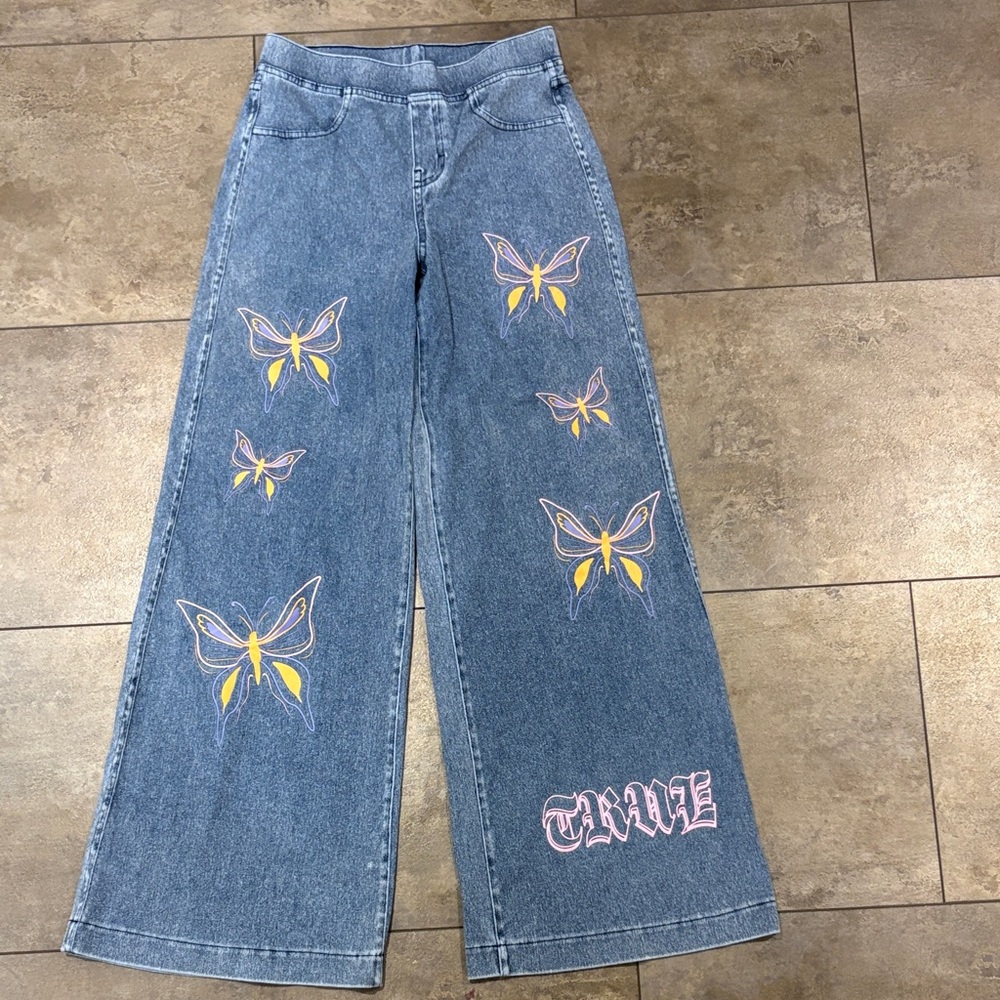 H&M Kids Blue Jeans with Butterfly Design